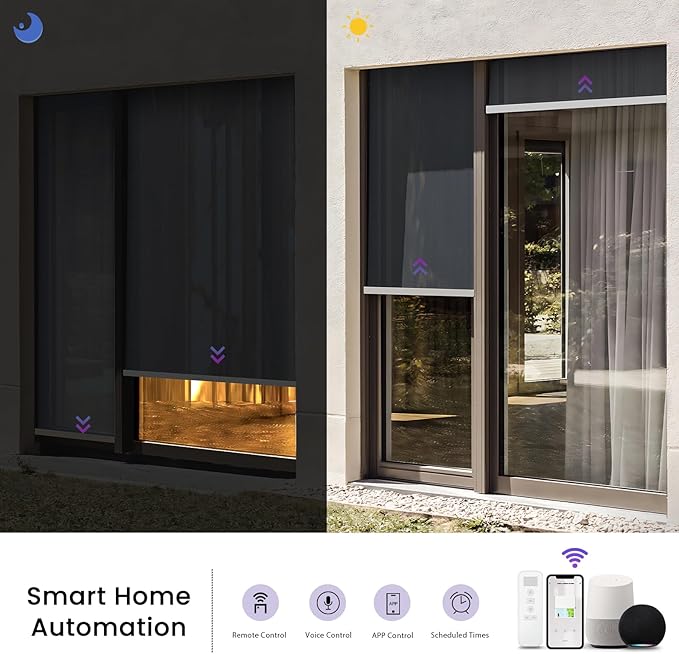 Astomi Motorized Roller Shades for Windows, Smart Blinds, Voice Control - Image 5