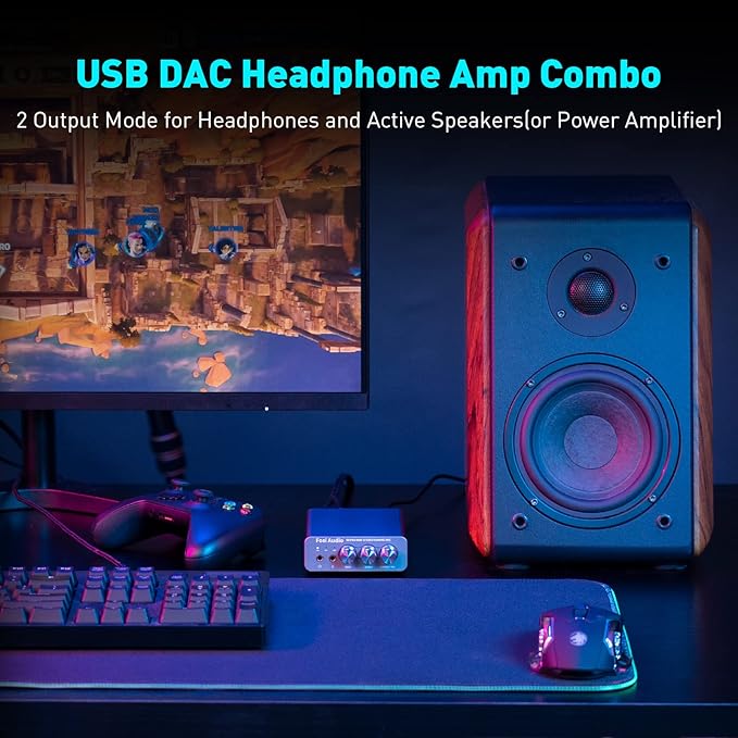Fosi Audio K5 Pro Gaming DAC Headphone Amplifier Mini Hi-Fi Stereo - Image 5