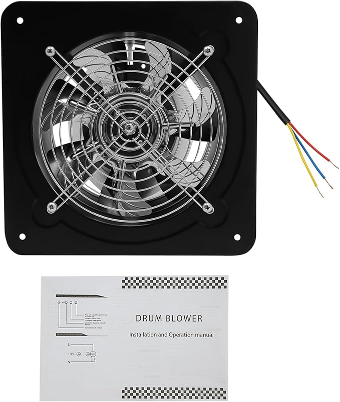 XUFOPLY 7.68 Inch Exhaust Fan, 110V 80W Wall Mounted Vent Fans 2600RPM Kitchen - Image 6
