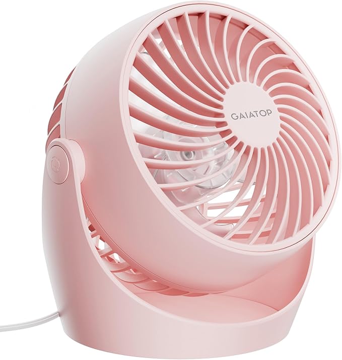 Gaiatop Desk Fan, 5-Inch Portable Electric Table Desktop Air Circulator Fans by GAIATOP