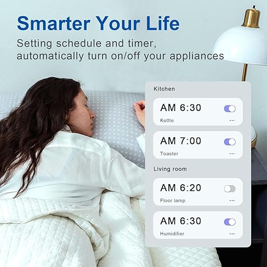 Smart Outlet with Matter, App & Voice Control, No Bridge, Works with Apple Home - Image 3
