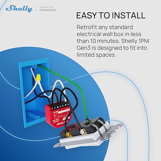 Shelly 1PM Gen3 | WiFi Smart Relay Switch - Image 2