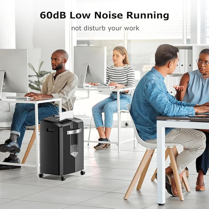 Bonsaii 12 Sheet Micro Cut Paper Shredder | 60-Minute Continuous Run Time | - Image 6