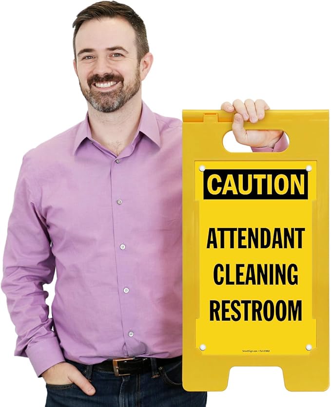 SmartSign 25 x 12 inch “Caution - Image 2