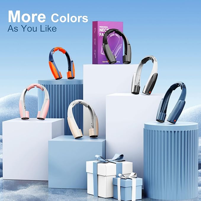 AI Portable Neck Fan with 6 Powerful Speeds, 8000mAh Battery Operated USB-C - Image 7