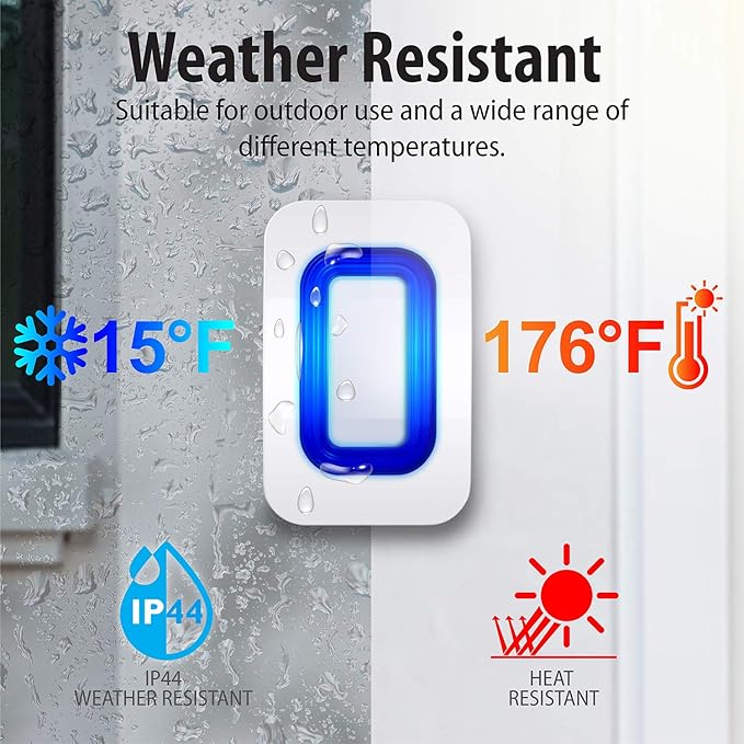 Fosmon WaveLink Door Chime Driveway Alarm Guard Wireless Motion Sensor Motion - Image 5