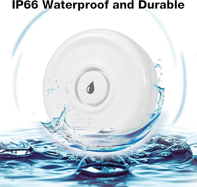 Douevo WiFi Water Leak Sensor, 100 dB Water Alarm Leak Detector, - Image 4