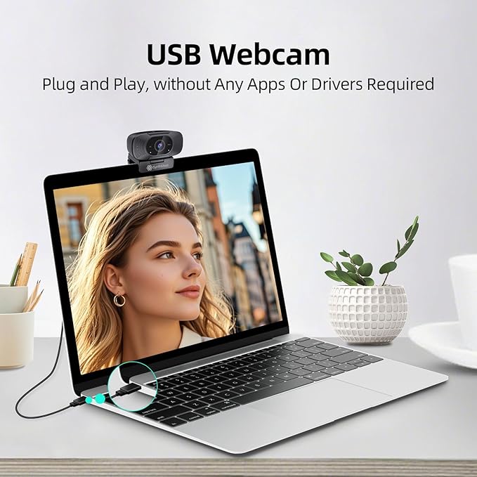 SynthMeet 4K Webcam for PC, 1080P@60FPS, 4K Camera - Image 5