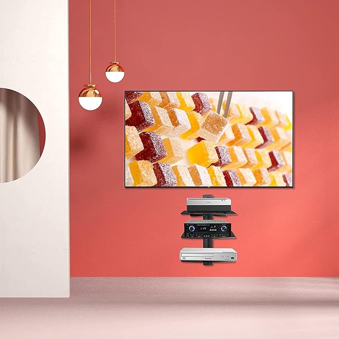 DVD Floating Shelf, Glass TV Wall Mount - Image 8