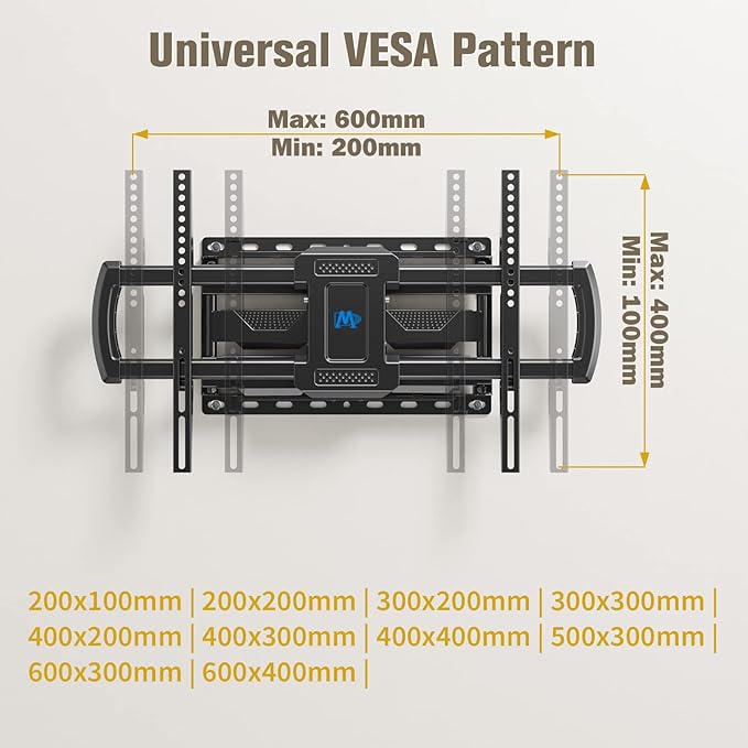 Mounting Dream TV Wall Mount, UL Listed Full Motion Mount Bracket - Image 8