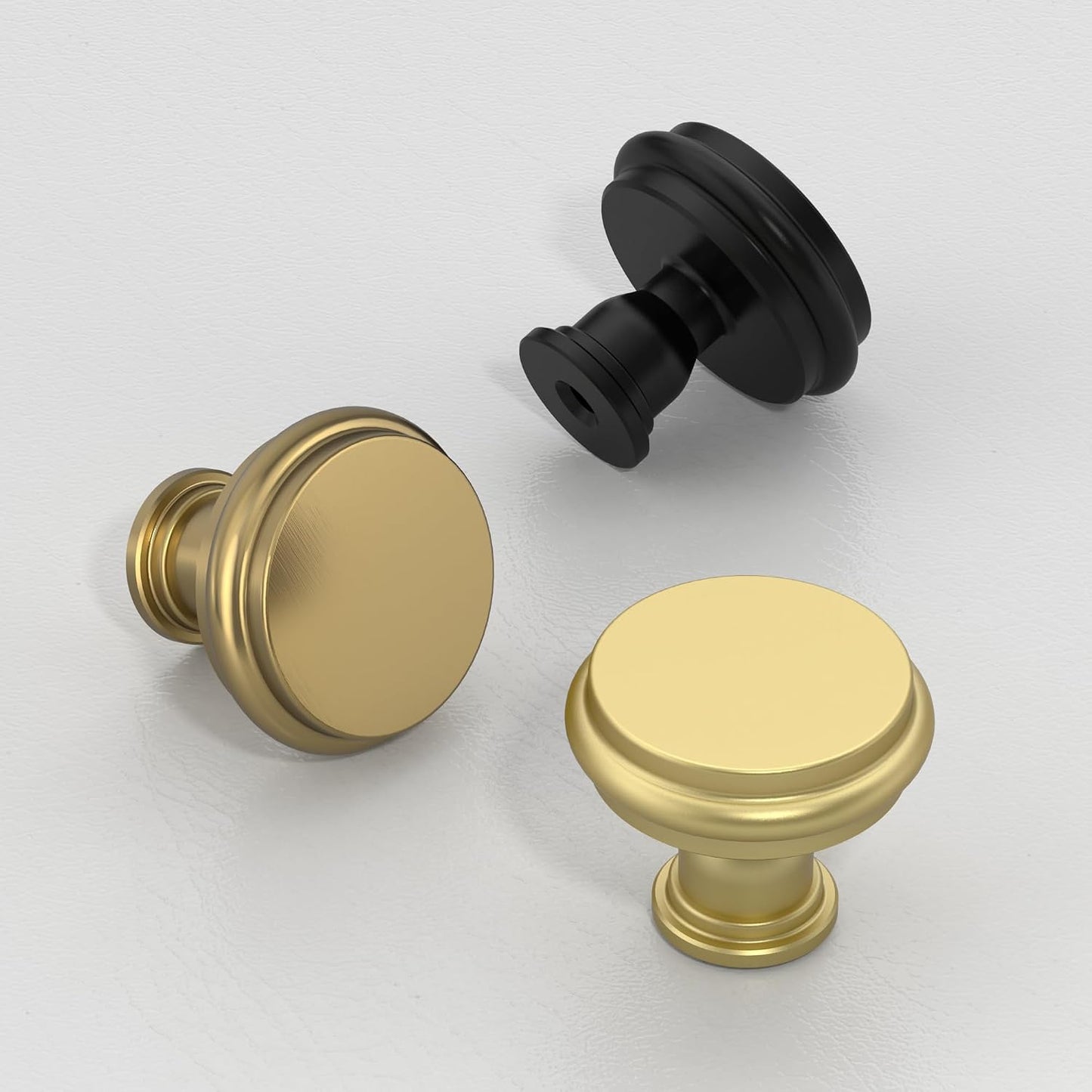 Asidrama 10 Pack Champagne Bronze Cabinet Knobs Kitchen Cabinet Pulls Champagne Zinc Hardware for Dresser Drawers