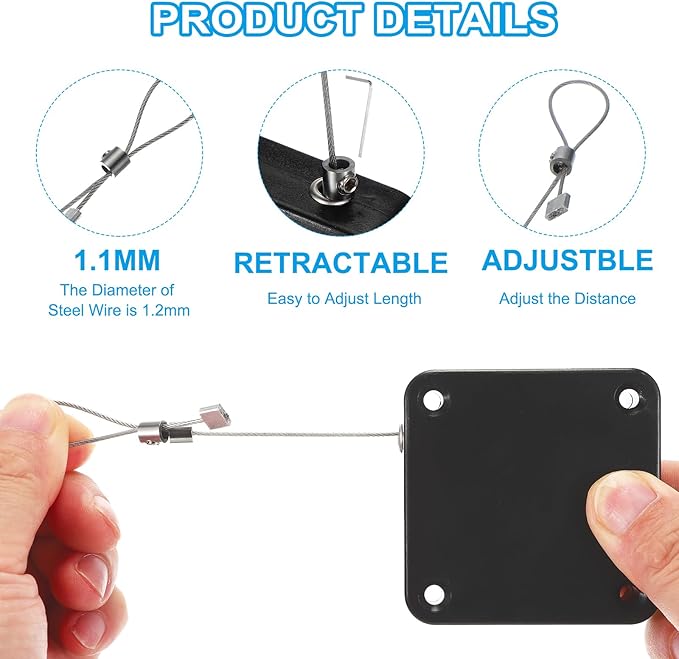 PATIKIL Punch-Free 500g Automatic Sliding Screen Door Closer - Image 3