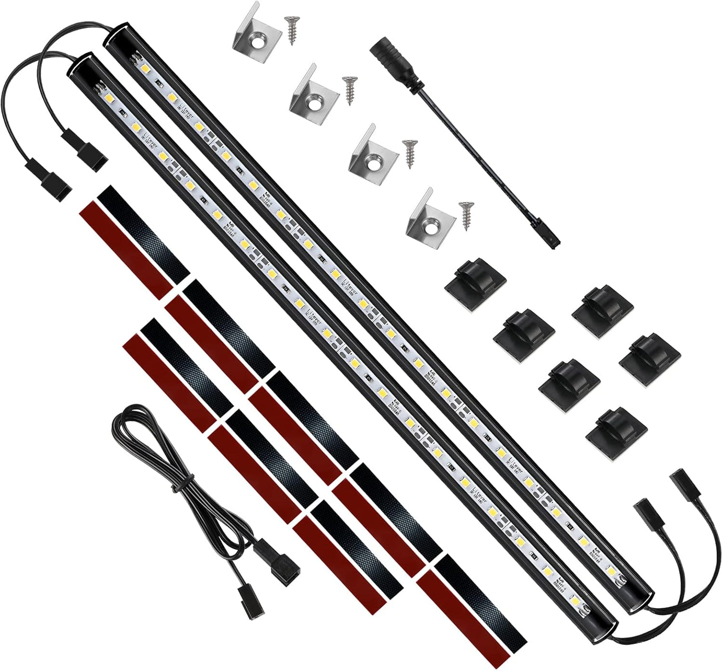 Add-on 12 Inches LED Light Bars LL-027 Safe Lighting Kit. 12VDC 2.2W, Daylight 5000K. Designed as Add-on Lights for LL-027 Lighting Kit for Safe, Closet, Wardrobe. (2-Pack-5000K)