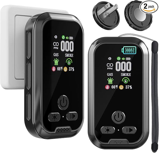 2 Packs, Plug-in Carbon Monoxide Detector, by FANSTLOYI