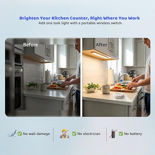 Avorecta Wireless Light Switch and Receiver Kit, Self-Powered Remote Light - Image 6