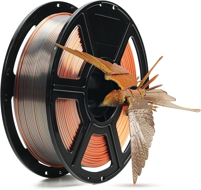 FLASHFORGE Silk Tri-Color Filament, 3D Printer Filament Color Change 1kg Spool by FLASHFORGE