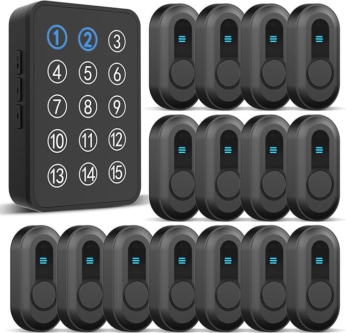 Wireless Caregiver Pager - 500ft Range Nurse Call System by SANJIEGuardSecurity