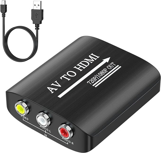 GINGIN AV to HDMI Converter, AV to HDMI Adapter Support 720p/1080p by GINGIN