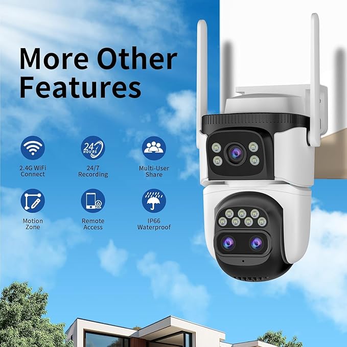 VSTARCAM Three-Lens Security Camera, 2K Outdoor Camera, Human Detection - Image 7