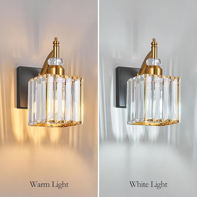 BBLLWJ Modern Wall Sconces Set of Two Black Gold Indoor Wall Mounted Room - Image 2