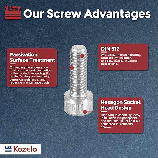 Kozelo 10pcs Socket Head Cap Screws - Image 3