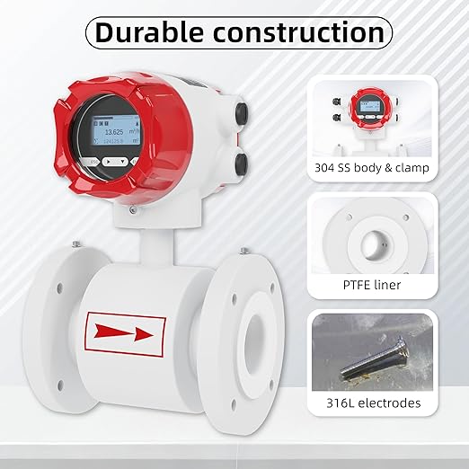 Electromagnetic Flow Meter, High-Precision Industrial Flowmeter Digital Display - Image 4