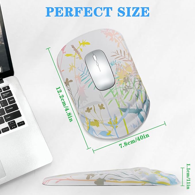Mouse Pad Wrist Wrist Rest, Comfortable Memory Foam Wrist Rest, Non-Slip PU Base - Image 6