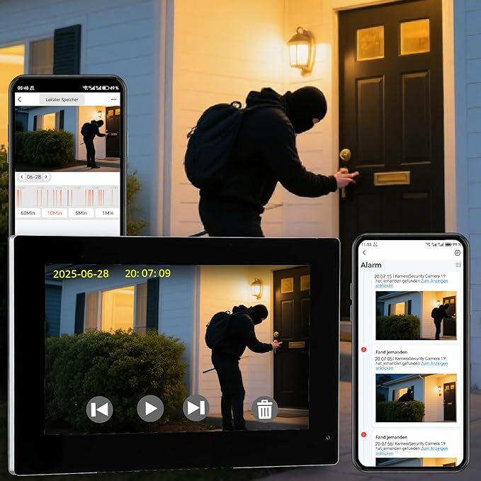 KeonBell Video Door intercom 2-Wired, doorbell withCamera, Full HD Camera - Image 4