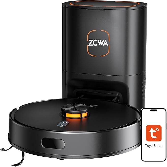 ZCWA D15S MAX Robot Vacuum and Mop Combo, 10000Pa Suction Robot Vacuum by ZCWA