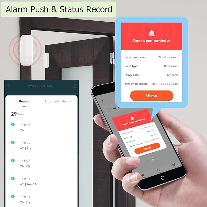 Smart WiFi Door Sensor: Wireless Window Sensor - Image 5