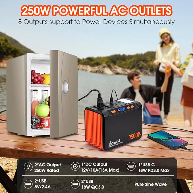 Takki 450W Peak Solar Generator 277Wh Portable Power Station - Image 3