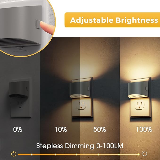 L LOHAS LED Night Lights Plug into Wall, Dimmable Night Light - Image 4