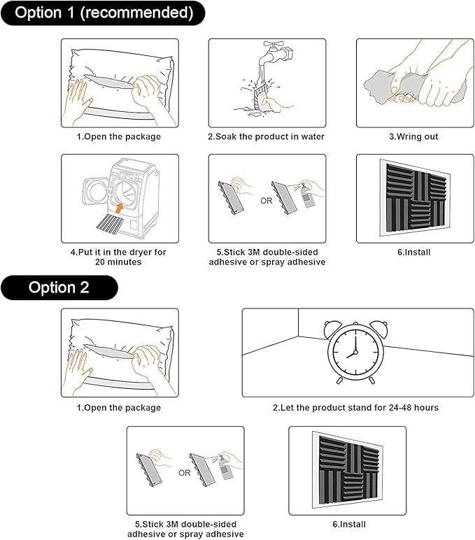 JBER 12 Pack Acoustic Foam Panels - Image 6