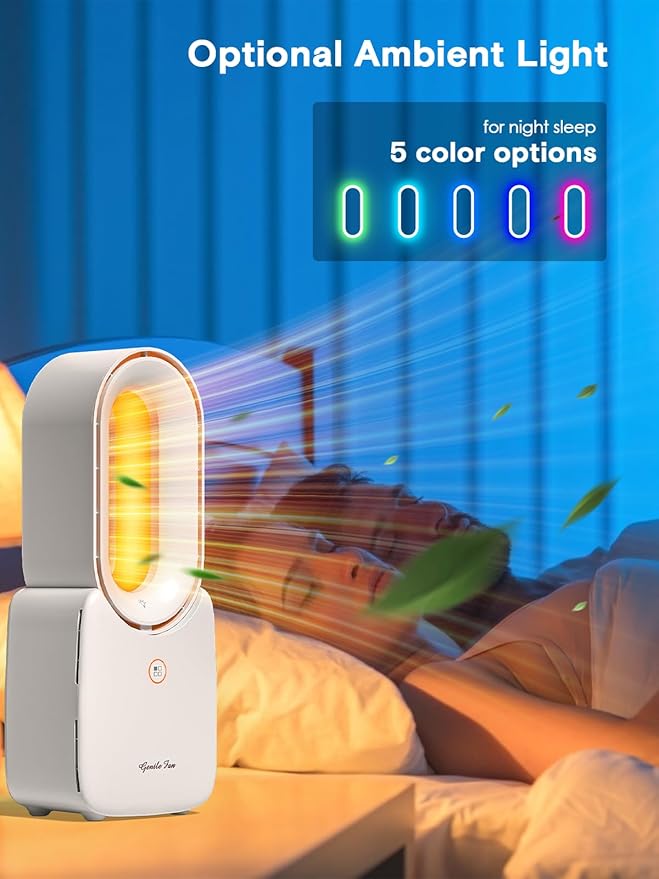 let'me Desk Fan, Portable Bladeless Fan 11.8 inch Small Personal Cooling Fan - Image 3
