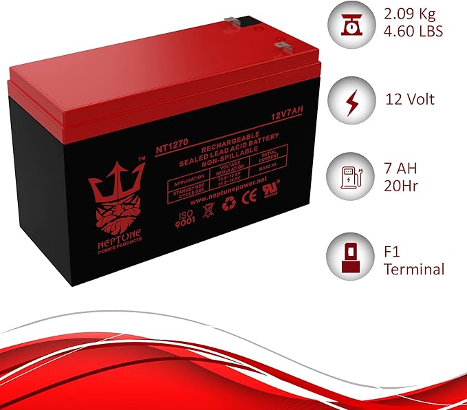 Neptune Power Products Brand NT1270 12V 7Ah Rechargeable Sealed Lead Acid - Image 9