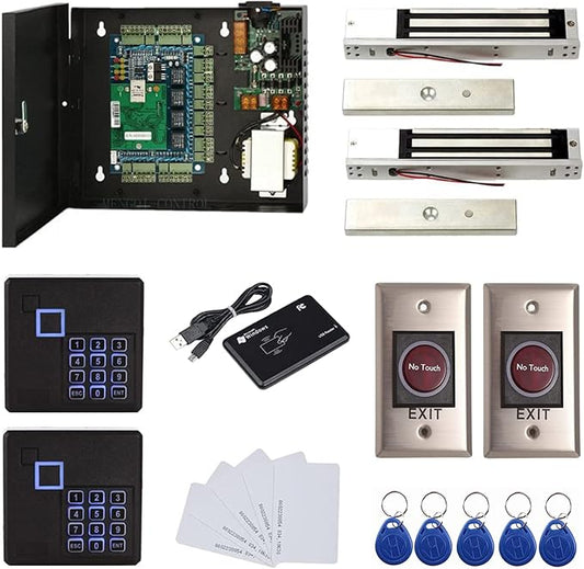 MENGQI-CONTROL 2 Door Access Control Board System 600lbs Electromagnetic Lock by MENGQI-CONTROL