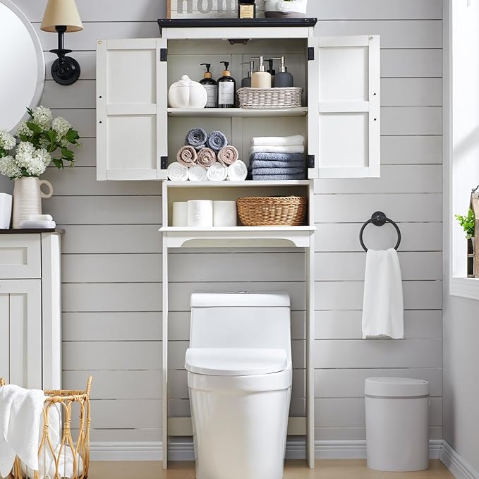 ACCOHOHO Over The Toilet Storage Cabinet, Farmhouse Bathroom Cabinet - Image 3