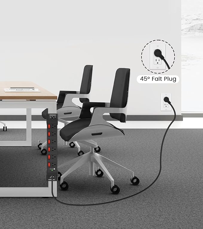 Heavy Duty Power Strip, 6 Outlets Metal Power Strip - Image 5