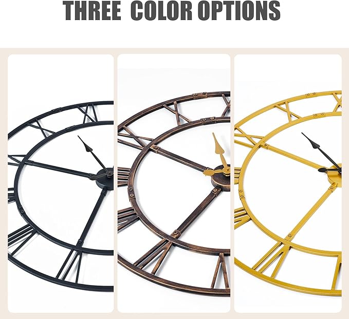 Ohweog Large Wall Clock for Living Room Decor – 60 Inch Silent Non-Ticking - Image 6