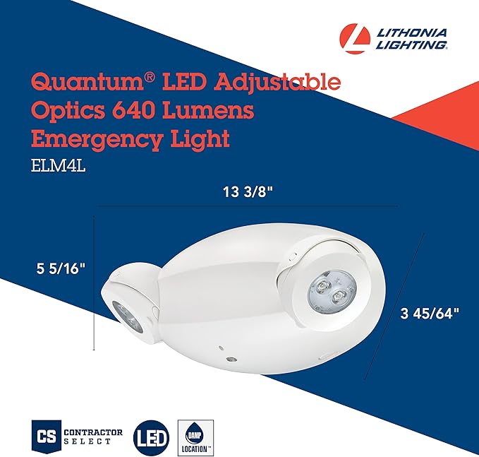 Lithonia Lighting Quantum Emergency Light, Contemporary Commercial LED - Image 5