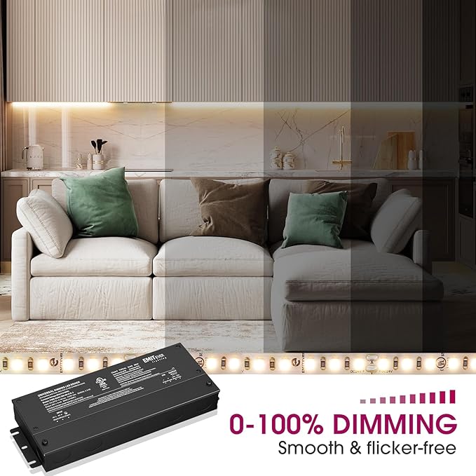 EMITEVER 384W Dimmable LED Driver, 24V 5-in-1 Dimmable Power Supply, 4-Channels - Image 4