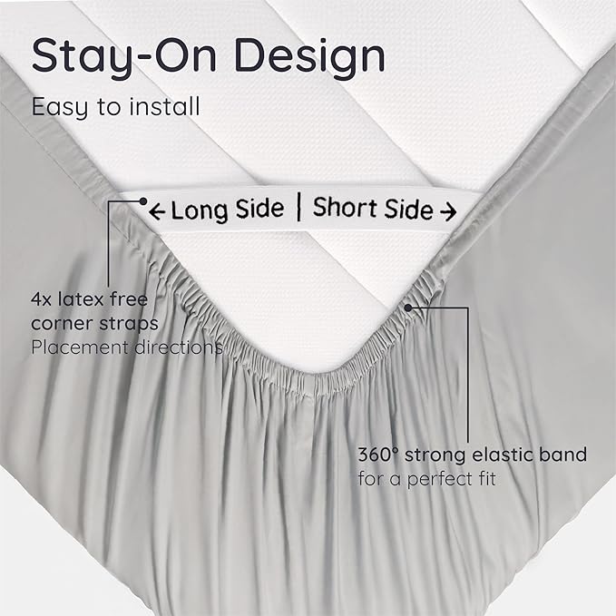 Bambaw 100% Viscose Derived from Bamboo Fitted Sheet Full Size, Cooling Fitted - Image 5
