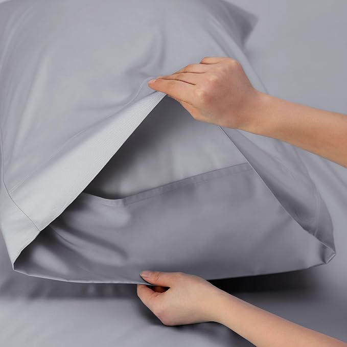 Bedsure King Size Sheet Set, Cooling Sheets, Rayon Derived from Bamboo - Image 8