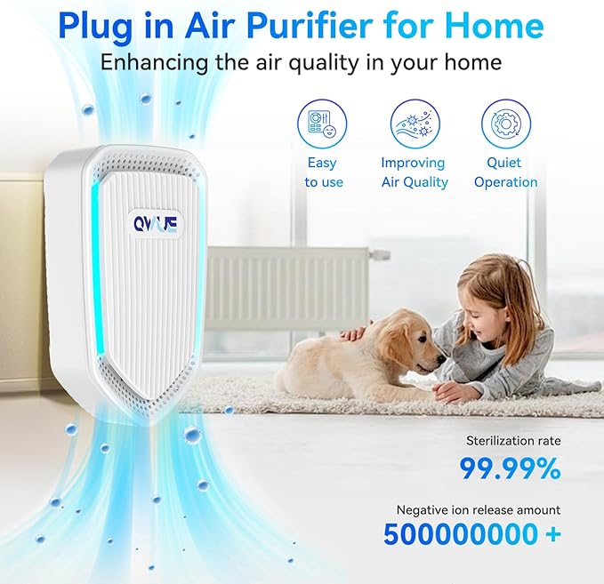 8Pack Air Ionizer for Home Negative Ion Air Purifier Plug In, Mini Filterless - Image 2