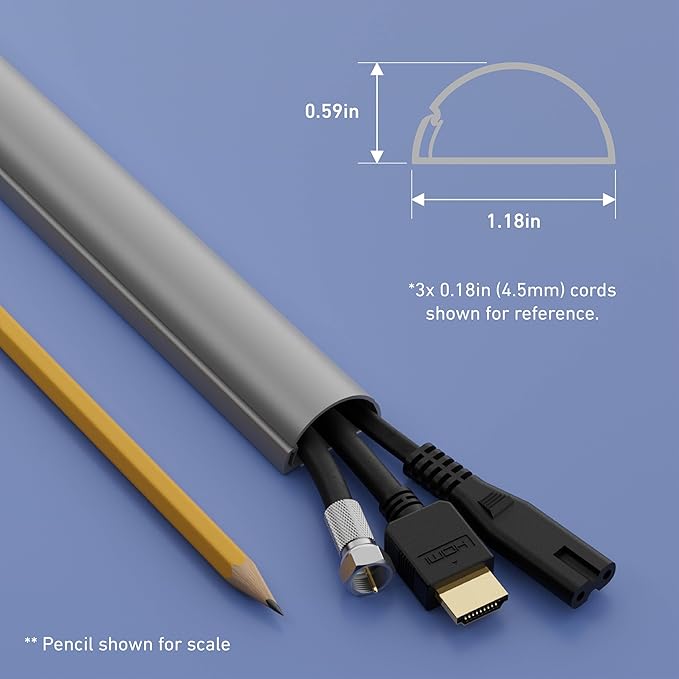 D-Line Cord Cover, Decorative Wall Cord Hider, Paintable Cable Concealer - Image 3