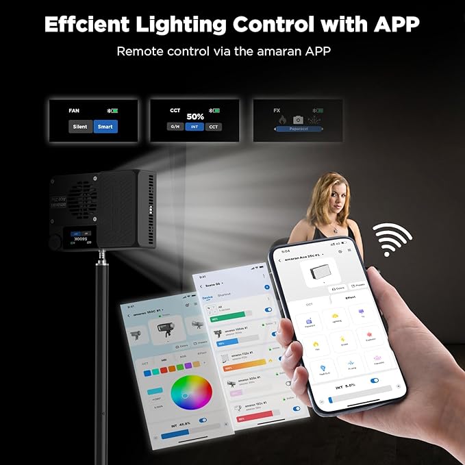 Amaran Ace 25c Pocket RGBWW LED Light, Boost Mode Up to 32W, Full-Color Mini - Image 5
