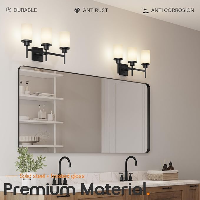 AONEON Vanity Lighting Fixtures Oil Rubbed Bronze 3-Light - Image 6