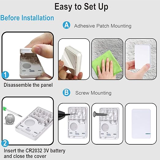 Thinkbee Wireless Light Switch Kit, No Wiring Mini Remote Switch, No WiFi Needed - Image 8