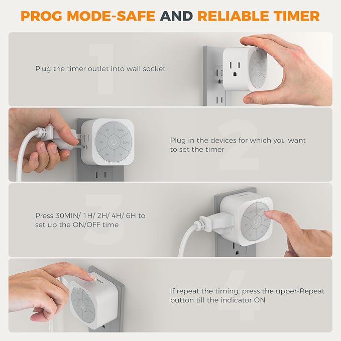 1 Pack Timer Outlet Indoor, Countdown Timers - Image 3