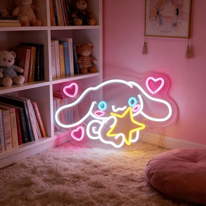 THIIXDAI Cinnamoroll Neon Sign for Room Decor, USB Powered LED Lights - Image 2